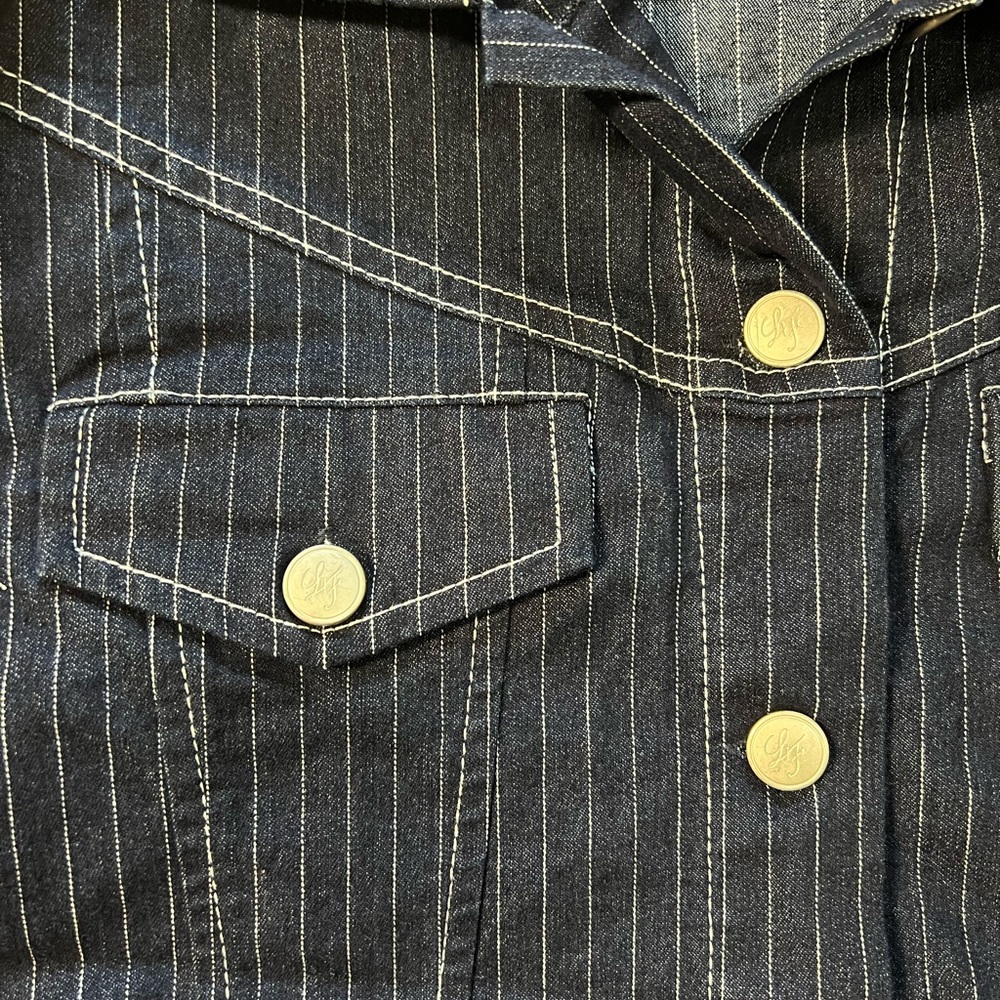 Lovers + Friends Pinstripe Denim Jacket - Picture 8 of 10
